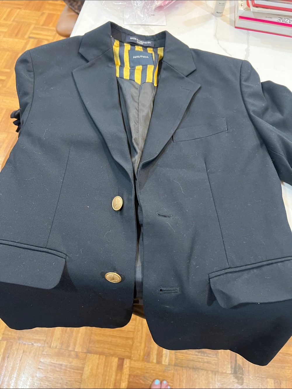 5pc nautica blue Blazer 
Oleg Cassini tuxedo jacket and Calvin Klein suit& shirt